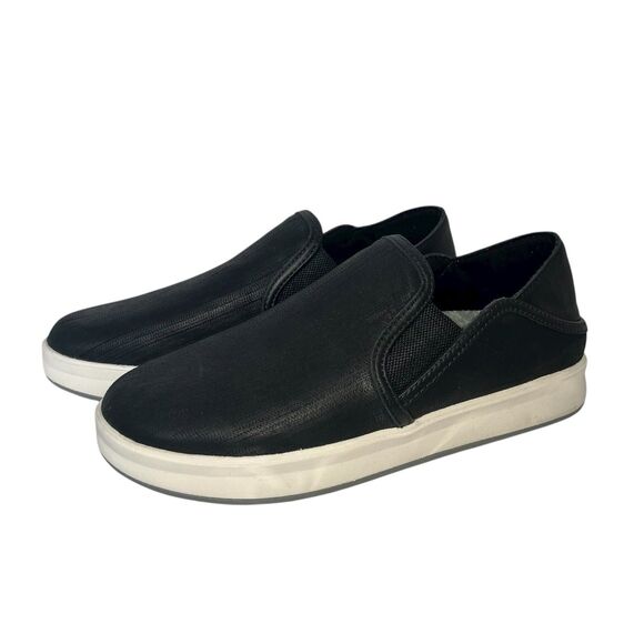 OluKai Kiihele Ili Slip In Shoes Casual Comfort Leather Black Women 7.5 - Picture 1 of 8